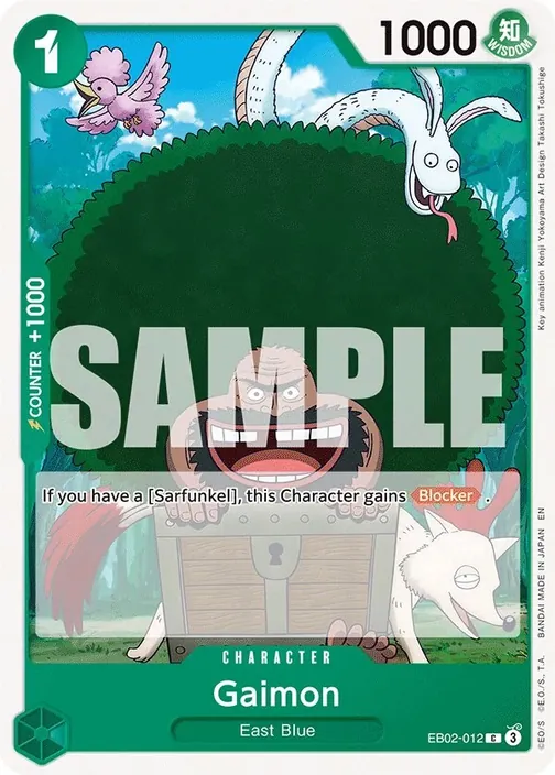 Carte One Piece anglaise EB02-012 Gaimon
