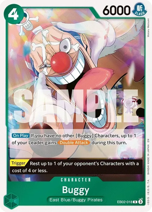 Carte One Piece anglaise EB02-018 Buggy
