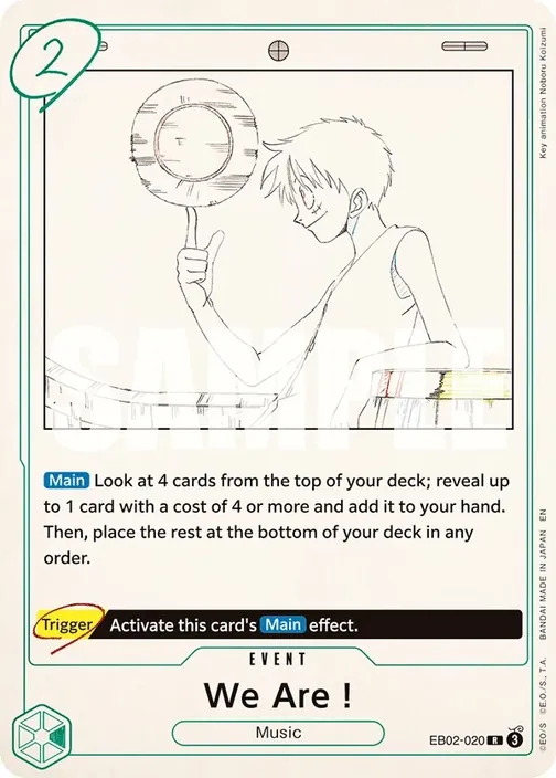 Carte One Piece anglaise EB02-020 We Are!
