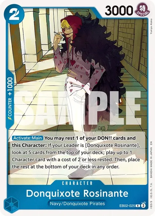 Carte One Piece anglaise EB02-025 Donquixote Rosinante