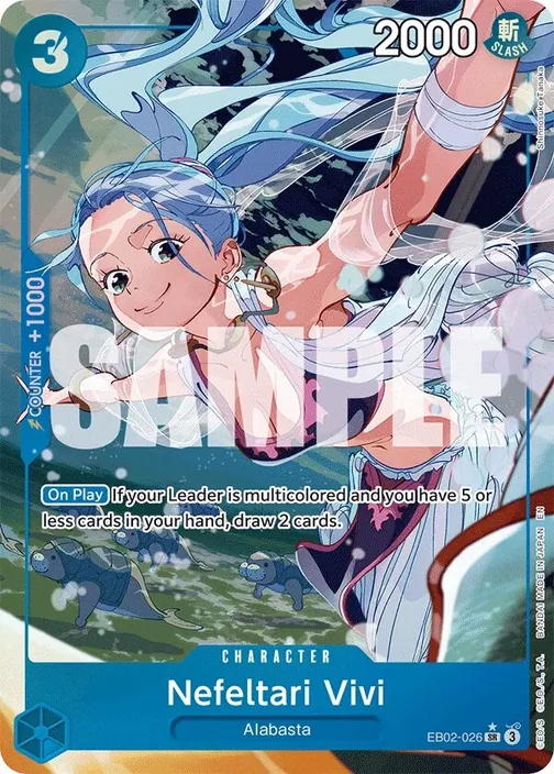 Carte One Piece anglaise EB02-026 Nefeltari Vivi (version 2)