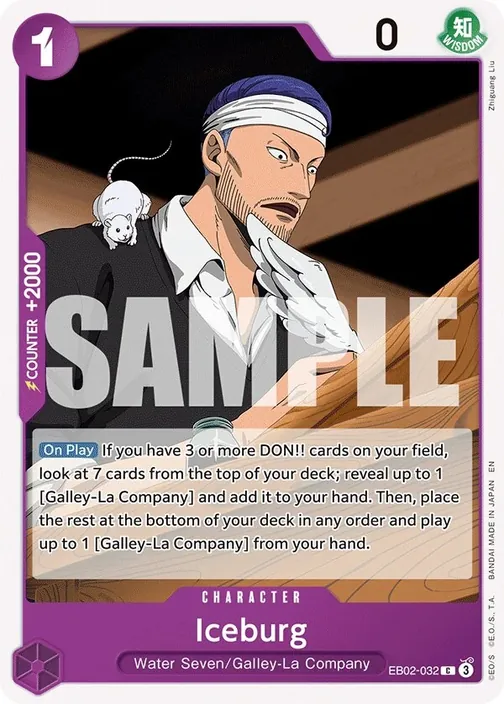 Carte One Piece anglaise EB02-032 Iceburg