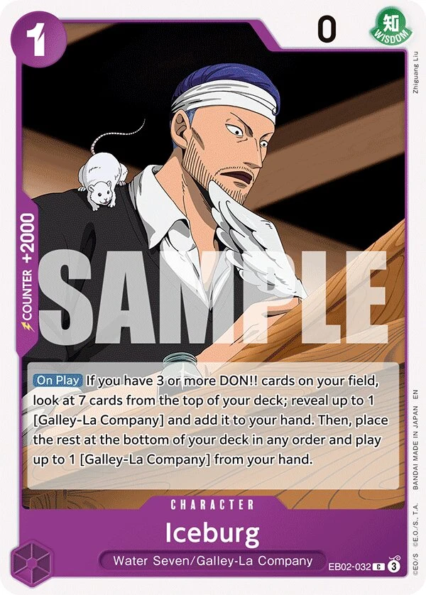 Carte One Piece anglaise Iceburg EB02-032 C