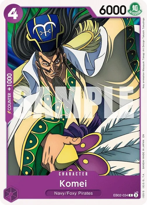 Carte One Piece anglaise EB02-034 Komei