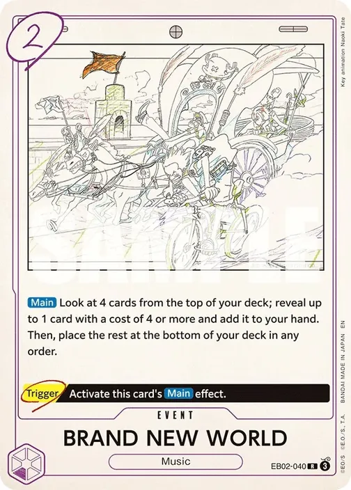 Carte One Piece anglaise EB02-040 BRAND NEW WORLD