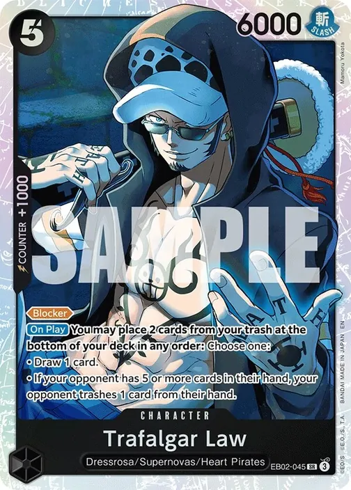 Carte One Piece anglaise EB02-045 Trafalgar Law