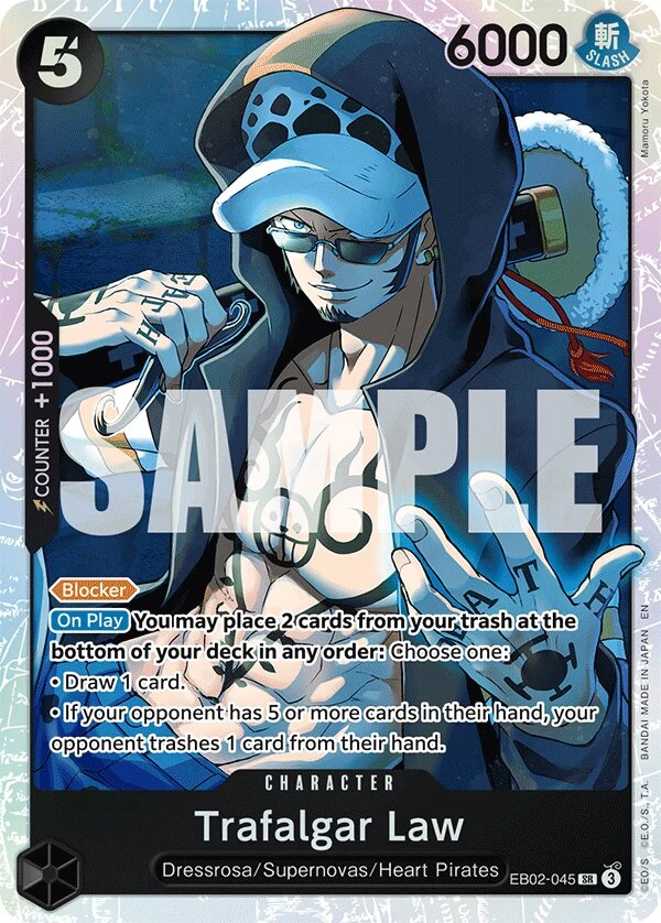 Carte One Piece anglaise Trafalgar Law EB02-045 SR