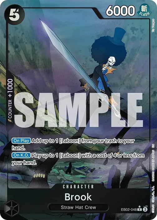 Carte One Piece anglaise EB02-048 Brook (version 2)