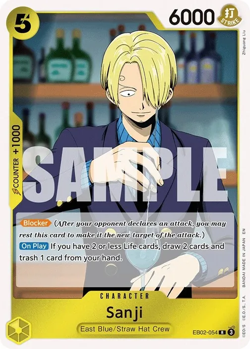 Carte One Piece anglaise EB02-054 Sanji