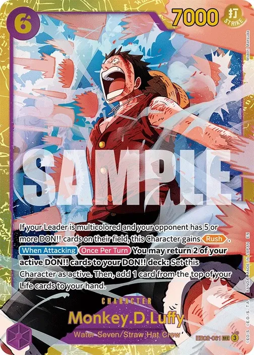 Carte One Piece anglaise EB02-061 Monkey.D.Luffy
