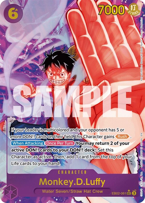 Carte One Piece anglaise Monkey.D.Luffy EB02-061 SEC