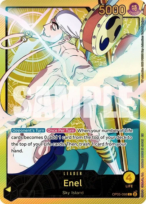 Carte One Piece anglaise OP05-098 Enel (version 3)