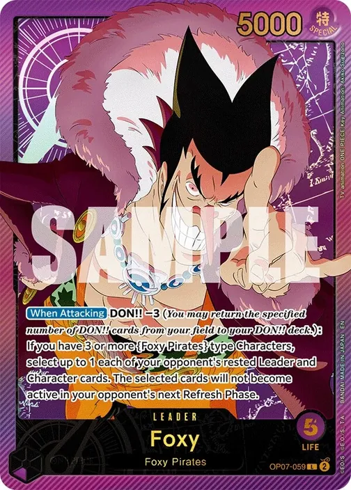 Carte One Piece anglaise OP07-059 Foxy (version 3)