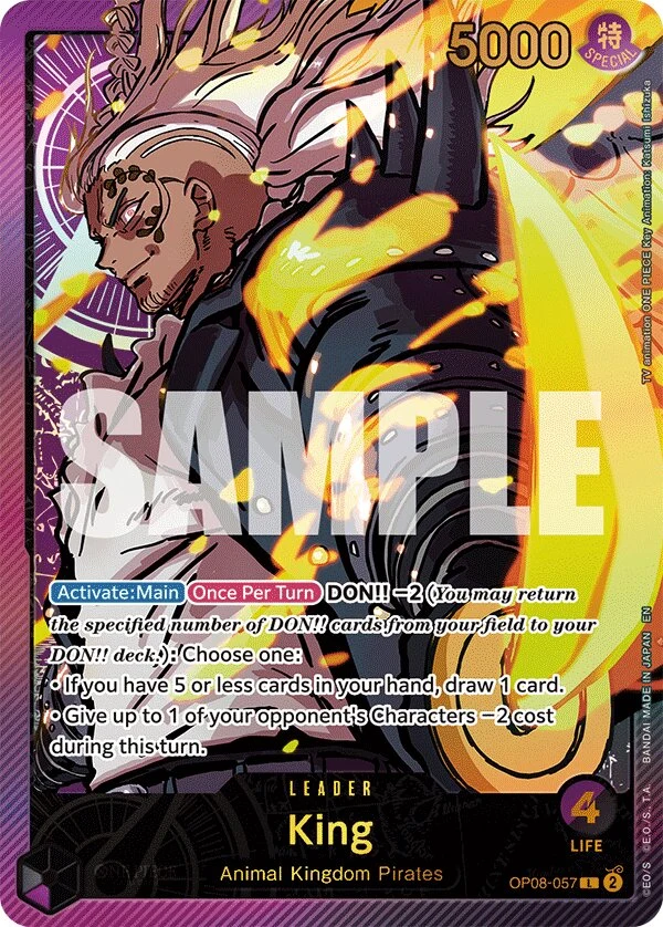 Carte One Piece anglaise King OP08-057 L