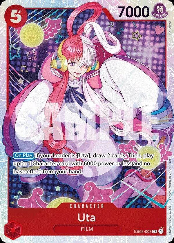 Carte One Piece anglaise Uta EB03-003 SR