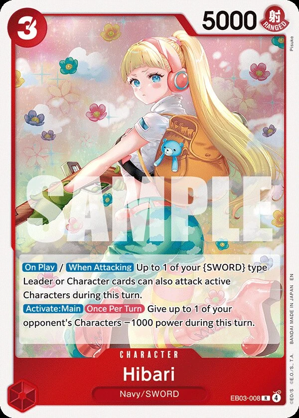 Carte One Piece anglaise Hibari EB03-008 R
