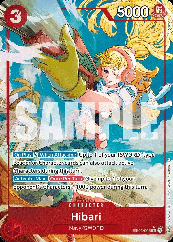 Carte One Piece anglaise Hibari EB03-008 R