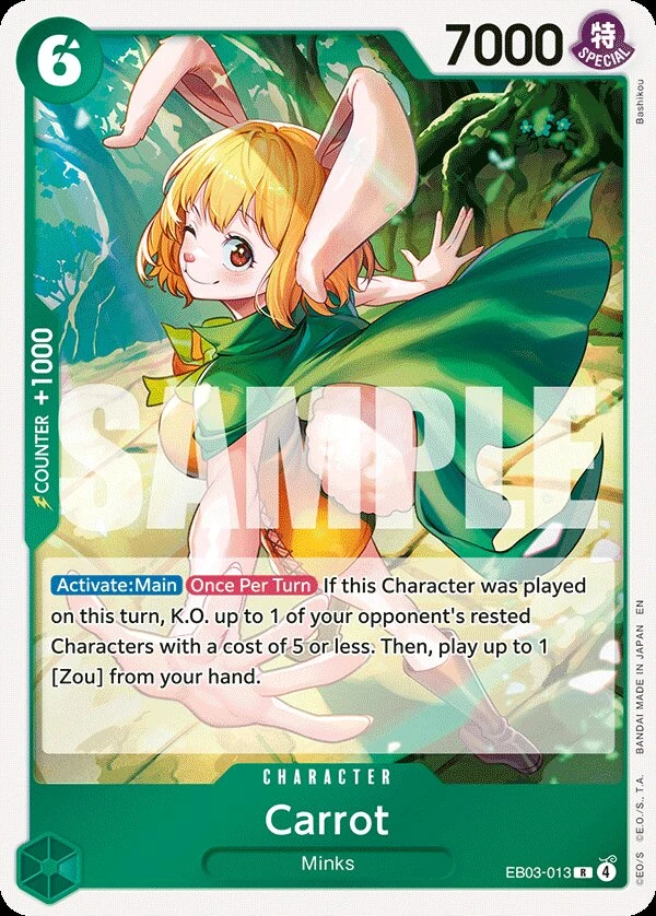 Carte One Piece anglaise Carrot EB03-013 R