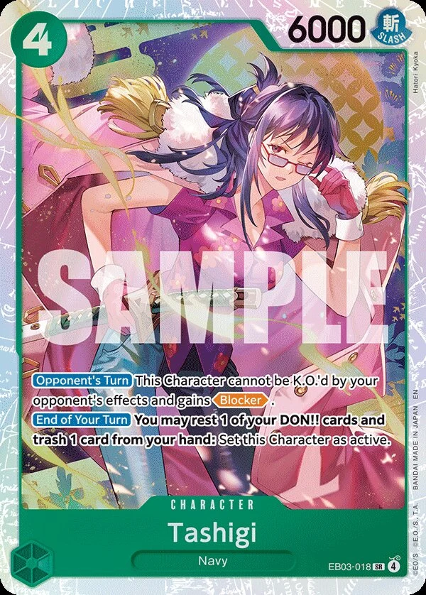 Carte One Piece anglaise Tashigi EB03-018 SR