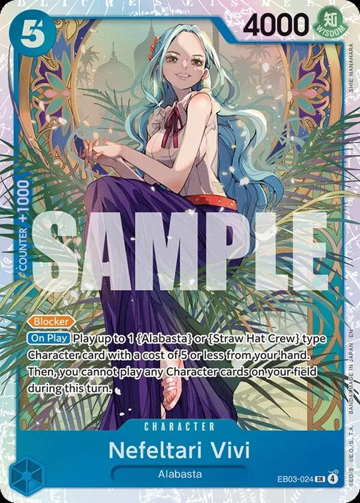 Carte One Piece anglaise EB03-024 Nefeltari Vivi