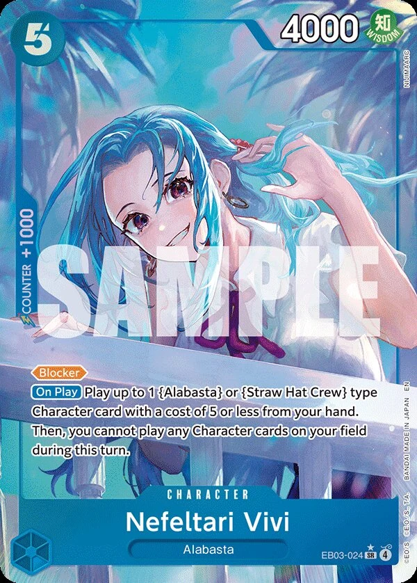 Carte One Piece anglaise Nefeltari Vivi EB03-024 SR
