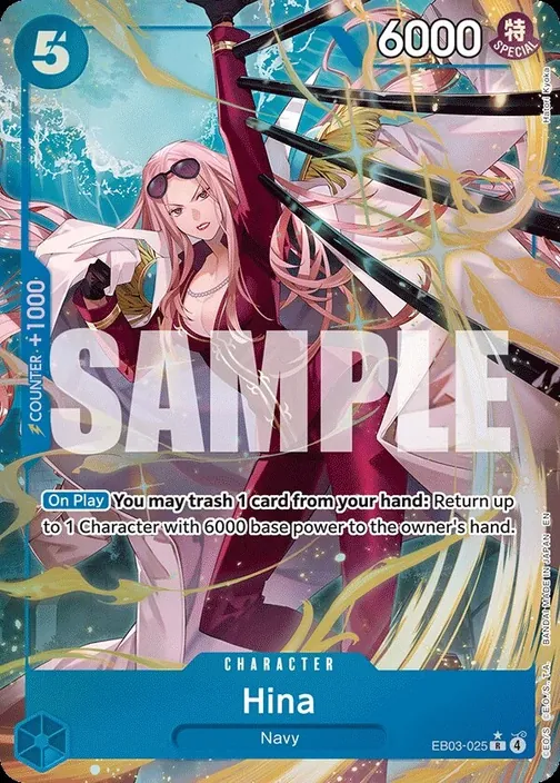 Carte One Piece anglaise EB03-025 Hina (version 2)