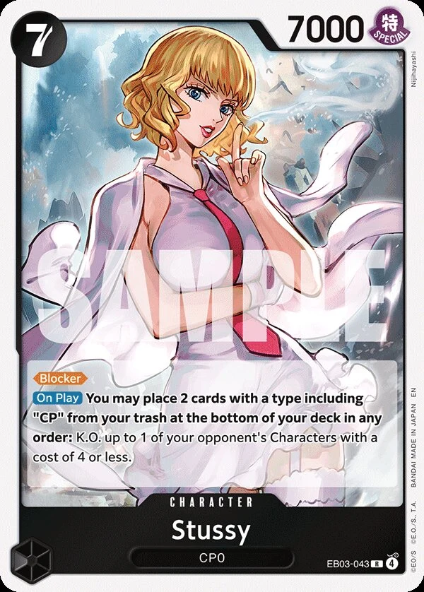 Carte One Piece anglaise Stussy EB03-043 R
