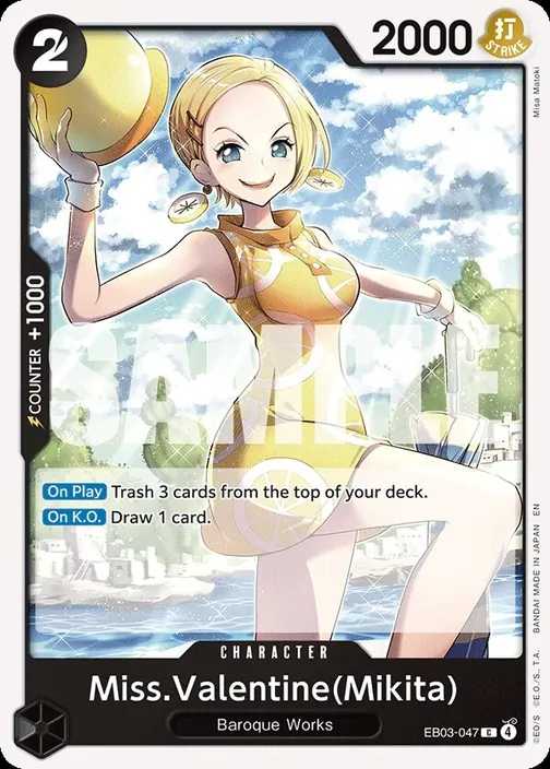 Carte One Piece anglaise EB03-047 Miss.Valentine(Mikita)