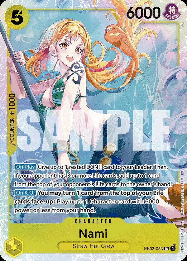 Carte One Piece anglaise Nami EB03-053 SR