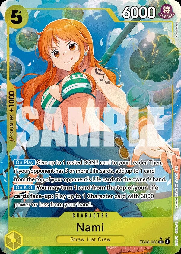 Carte One Piece anglaise Nami EB03-053 SR