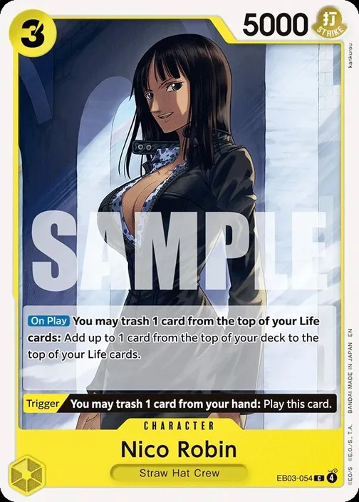 Carte One Piece anglaise EB03-054 Nico Robin