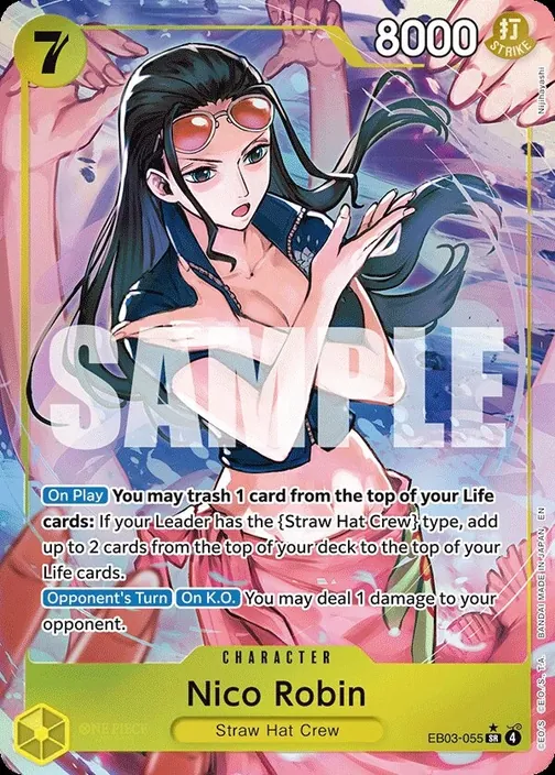 Carte One Piece anglaise EB03-055 Nico Robin (version 2)