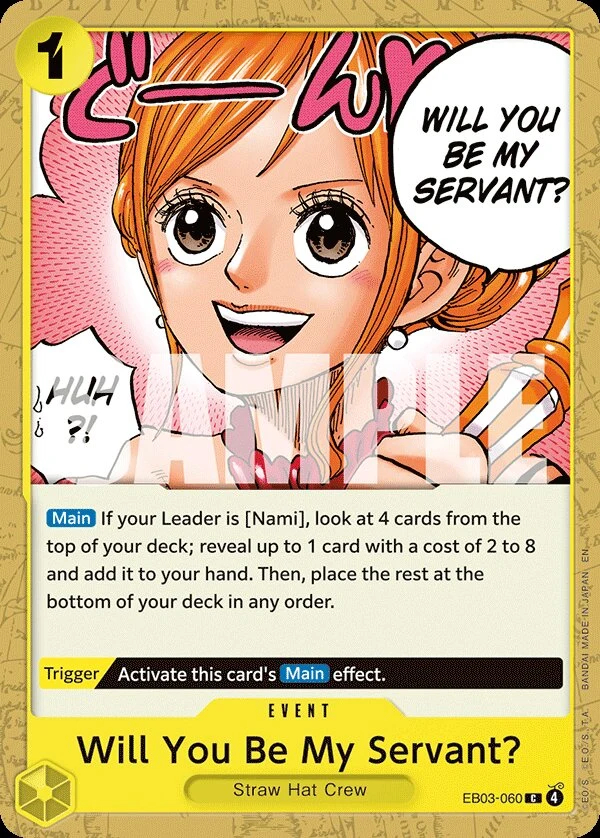 Carte One Piece anglaise Will You Be My Servant? EB03-060 C