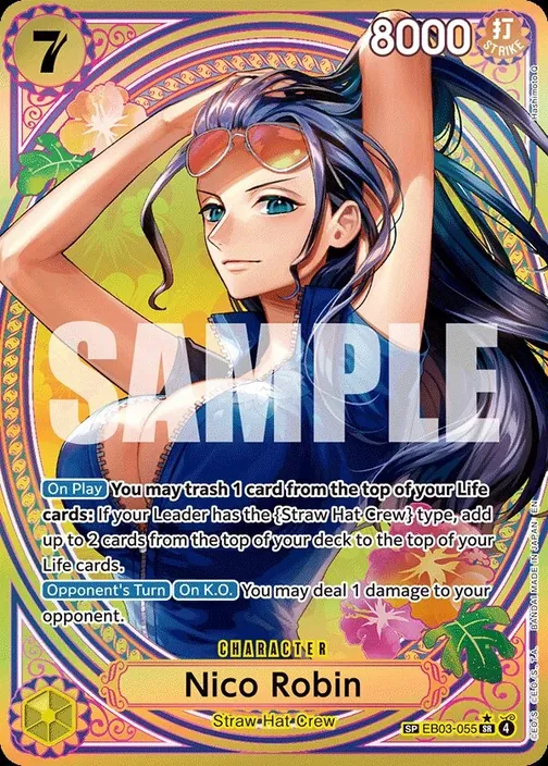 Carte One Piece anglaise EB03-055 Nico Robin (version 3)