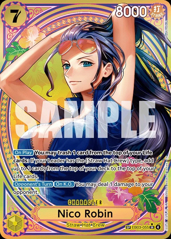Carte One Piece anglaise Nico Robin EB03-055 SP