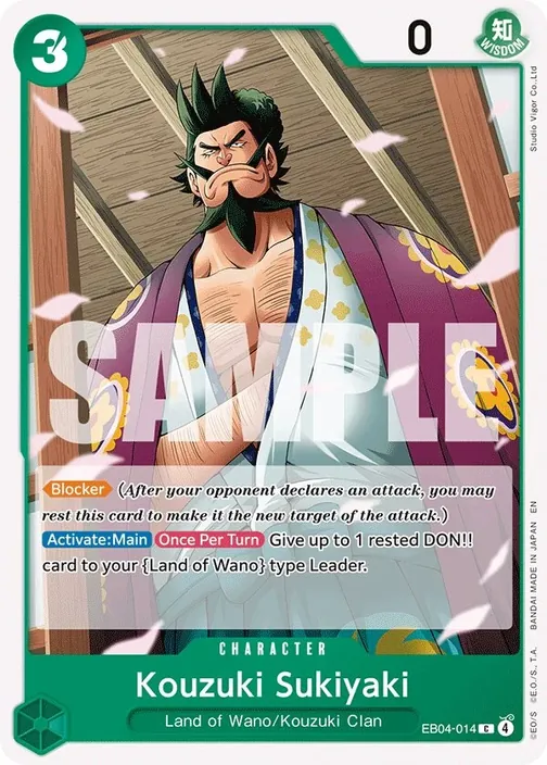 Carte One Piece anglaise EB04-014 Kouzuki Sukiyaki