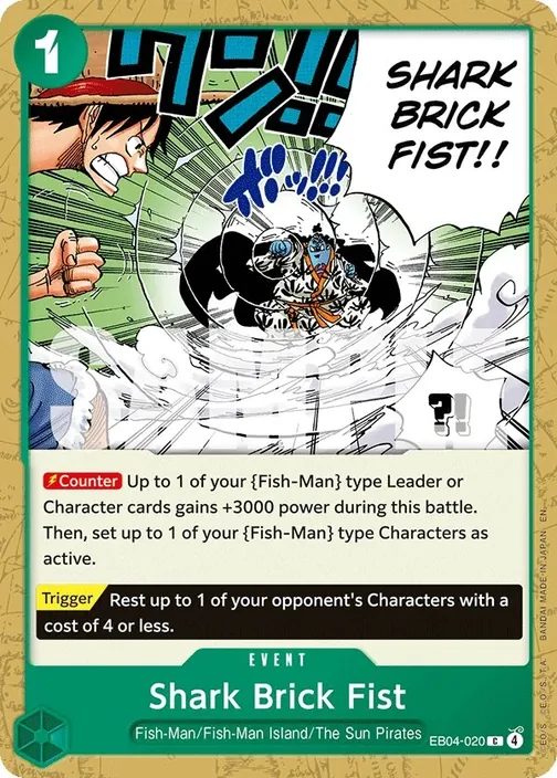Carte One Piece anglaise EB04-020 Shark Brick Fist