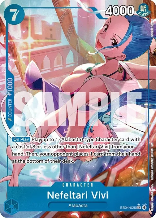 Carte One Piece anglaise EB04-025 Nefeltari Vivi (version 2)