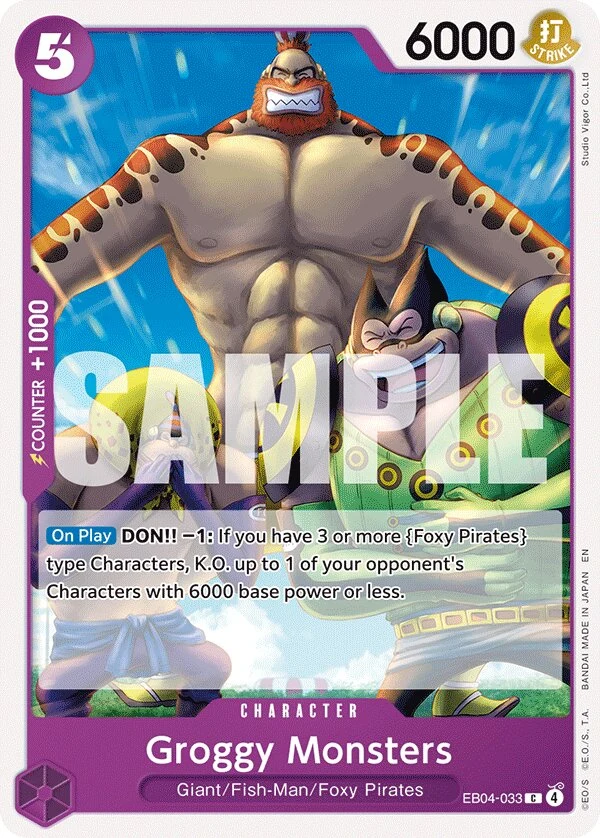 Carte One Piece anglaise Groggy Monsters EB04-033 C
