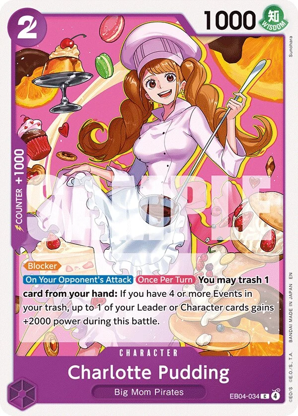 Carte One Piece anglaise Charlotte Pudding EB04-034 C