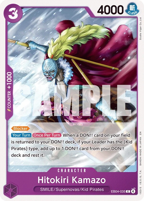 Carte One Piece anglaise Hitokiri Kamazo EB04-035 C