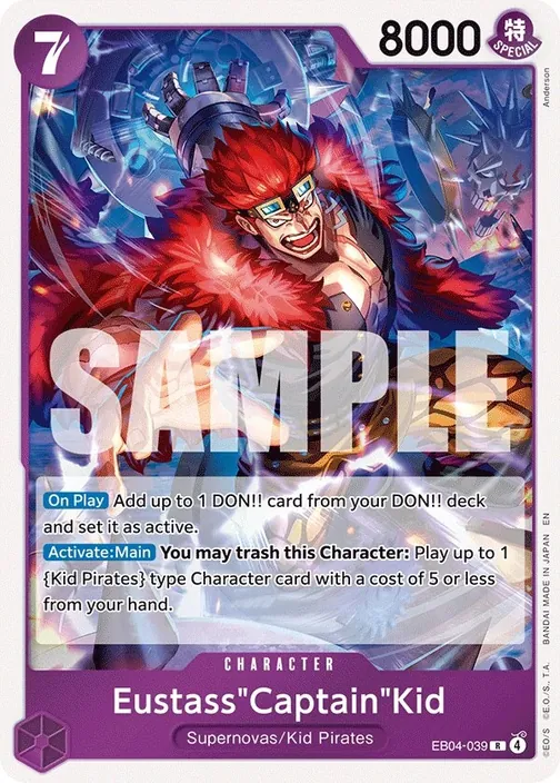 Carte One Piece anglaise EB04-039 Eustass"Captain"Kid