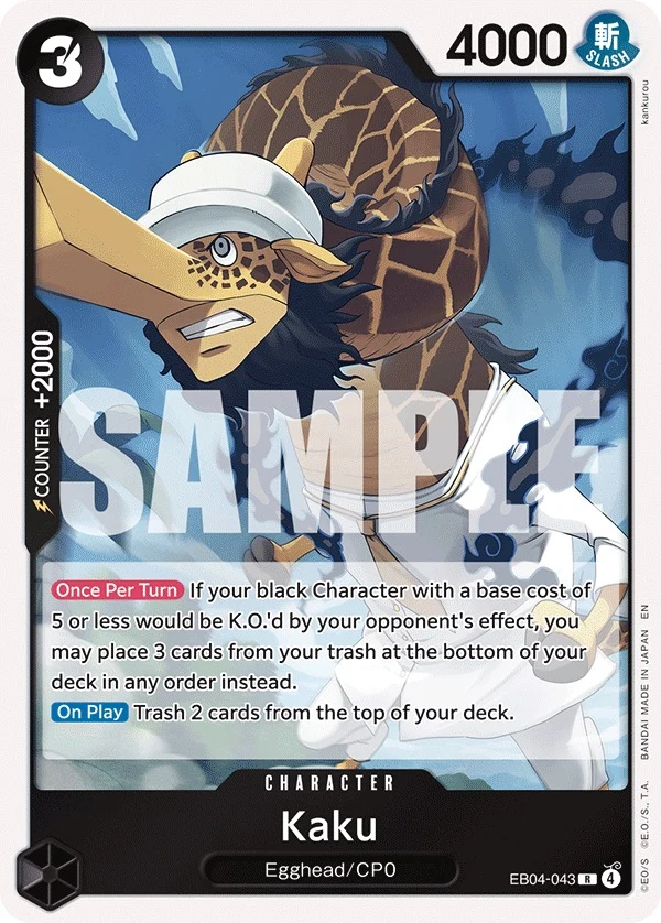 Carte One Piece anglaise Kaku EB04-043 R