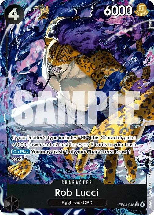 Carte One Piece anglaise EB04-048 Rob Lucci (version 2)