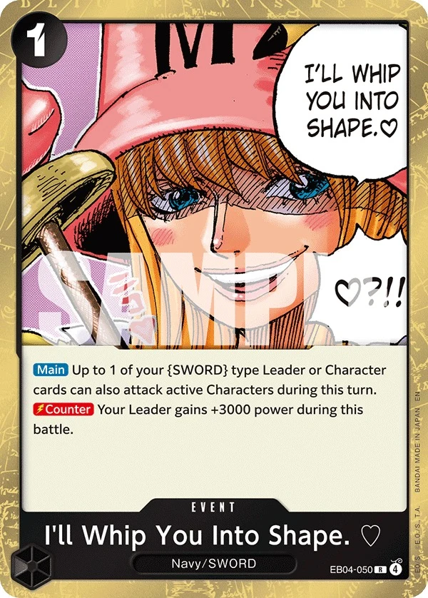 Carte One Piece anglaise I'll Whip You Into Shape. ♡ EB04-050 R