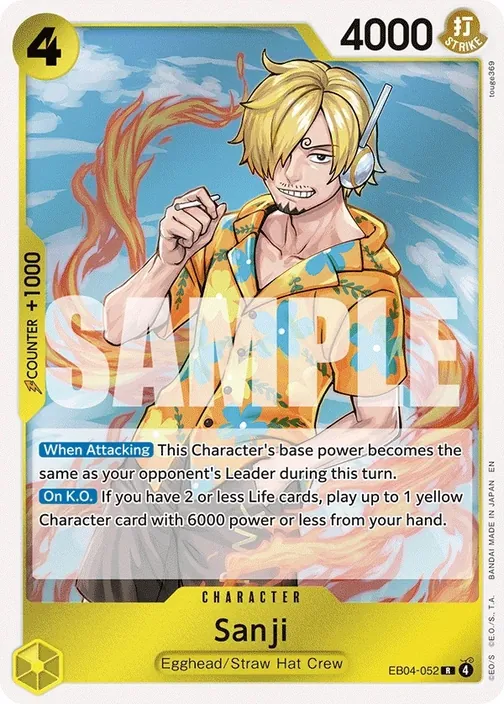 Carte One Piece anglaise EB04-052 Sanji