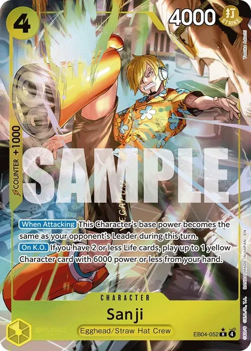 Carte One Piece anglaise EB04-052 Sanji (version 2)