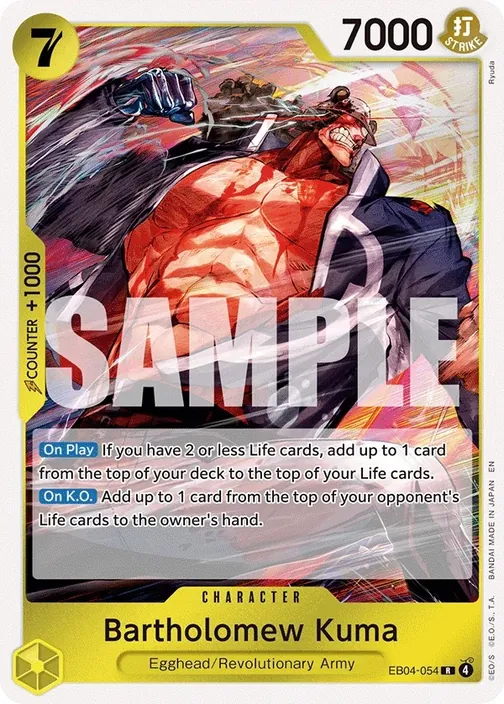 Carte One Piece anglaise EB04-054 Bartholomew Kuma
