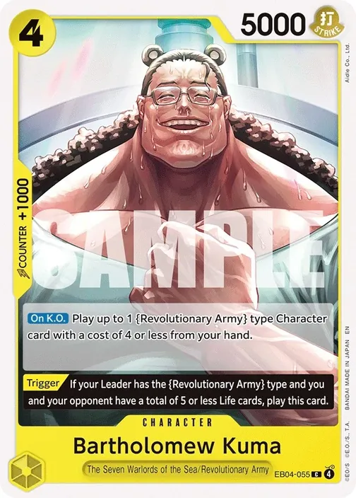Carte One Piece anglaise EB04-055 Bartholomew Kuma