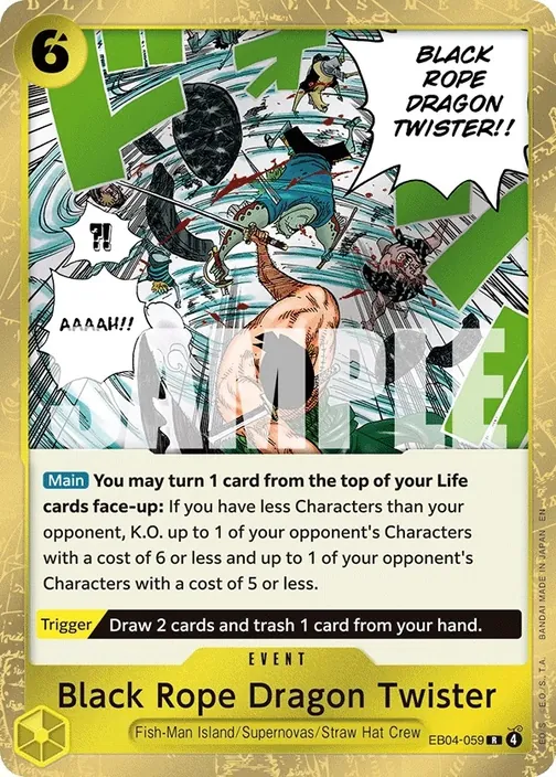 Carte One Piece anglaise EB04-059 Black Rope Dragon Twister